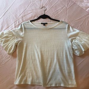 Cream Bell Sleeve Top
